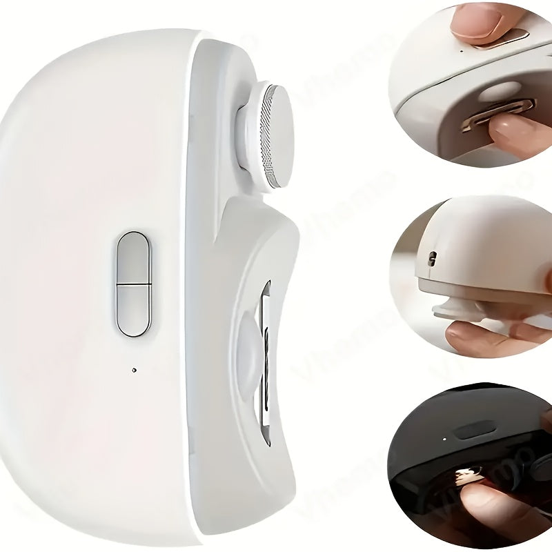 Electric Fingernail and Toenail Clippers - 2-Speed Trimming, Filing & Polishing