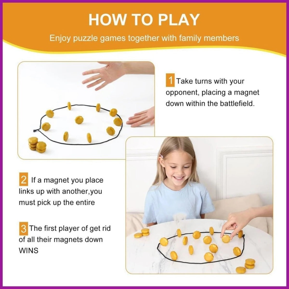 Magnetic Strategy Game - for Kids and Adults Family Fun Educational (8+ year) 5276212605523-V263