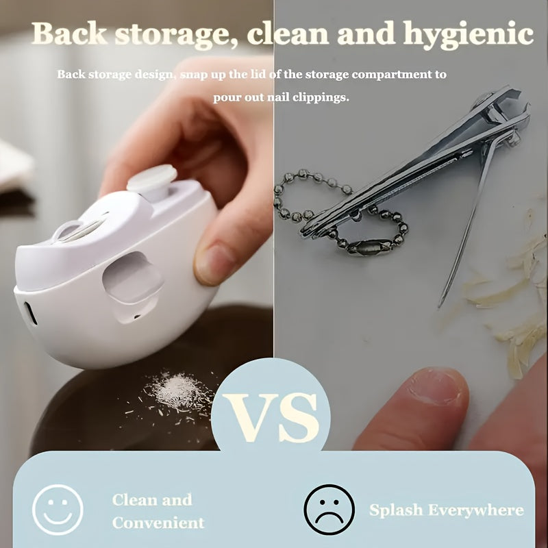 Electric Fingernail and Toenail Clippers - 2-Speed Trimming, Filing & Polishing