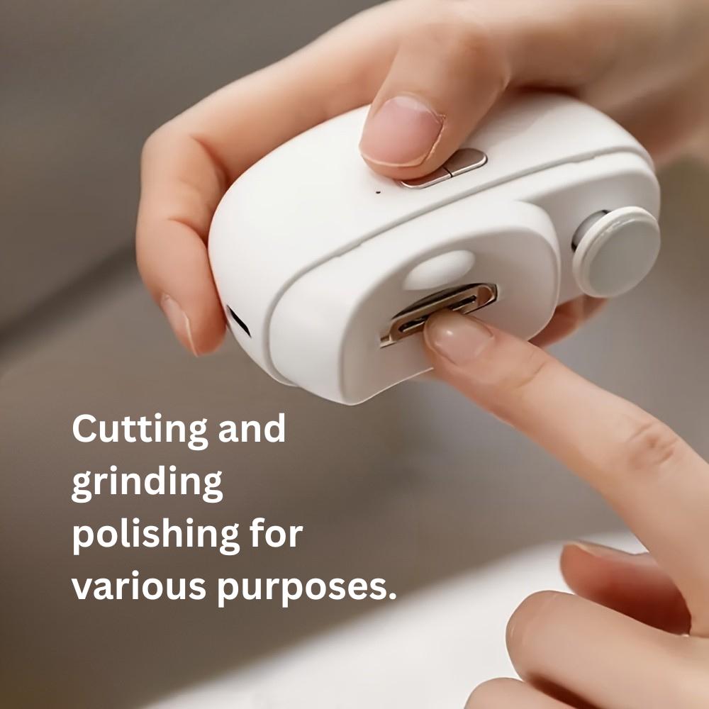 Electric Fingernail and Toenail Clippers - 2-Speed Trimming, Filing & Polishing