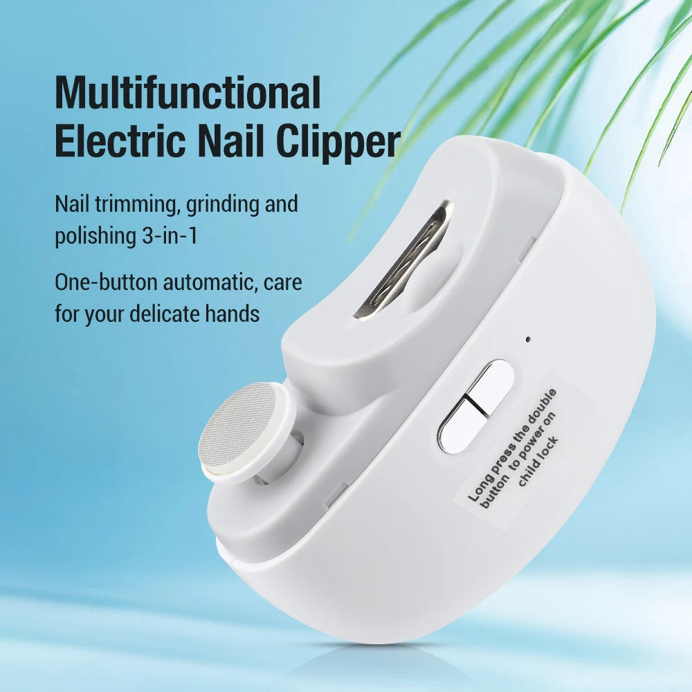 Electric Fingernail and Toenail Clippers - 2-Speed Trimming, Filing & Polishing