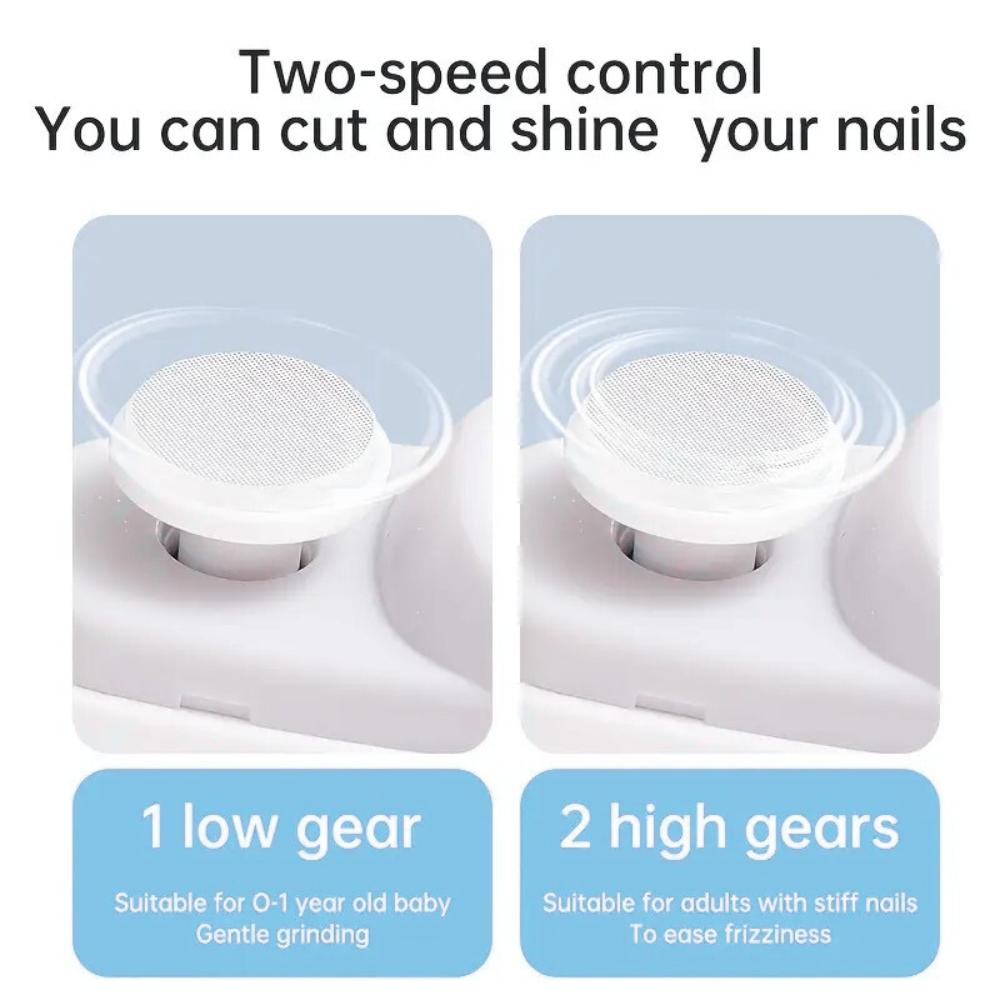Electric Fingernail and Toenail Clippers - 2-Speed Trimming, Filing & Polishing