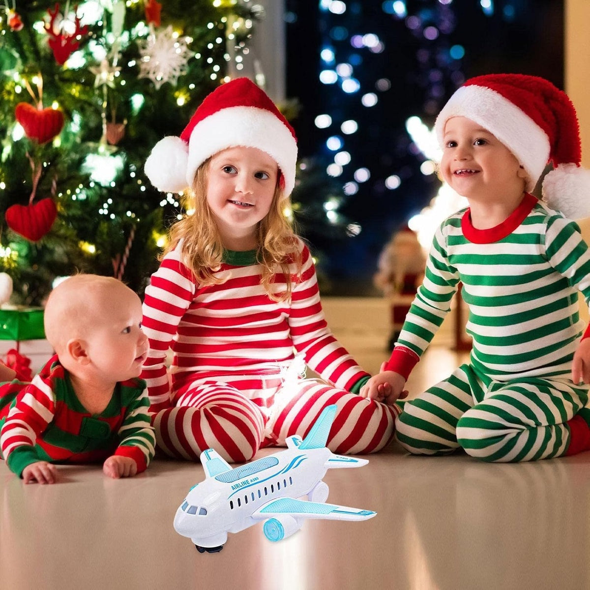 Spinjet – Led Electric Airplane Toy With 360° Rotation & Music