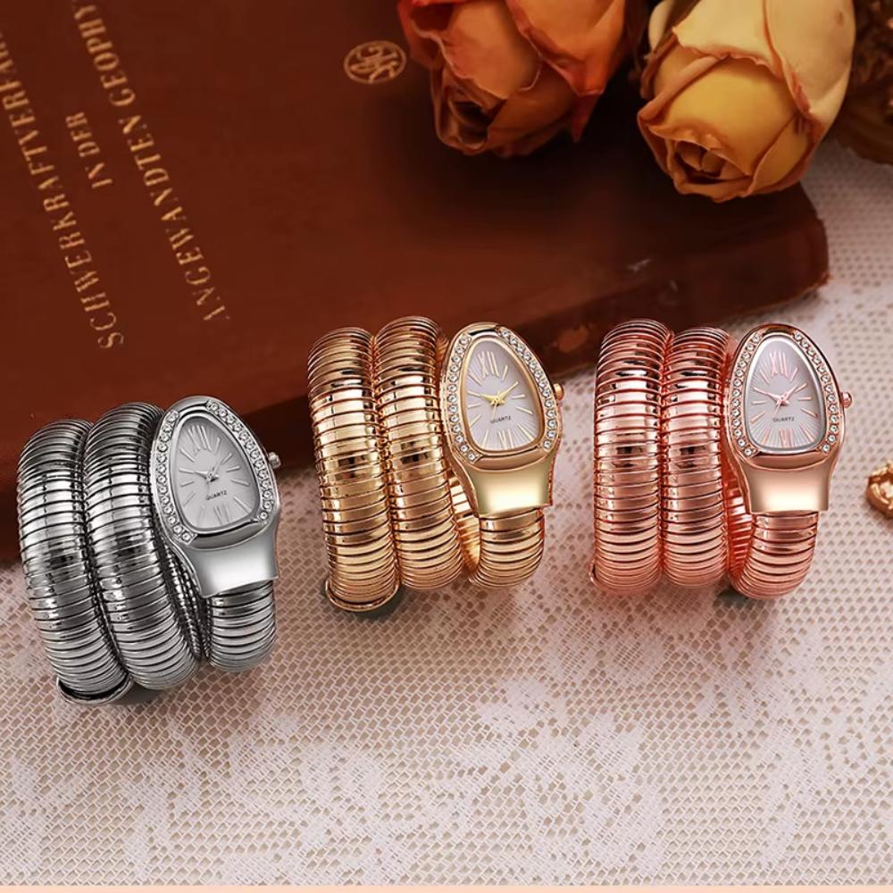 Women's Fashion Watch – Luxury Snake Bracelet Watch, Quartz Movement, Gift for Her