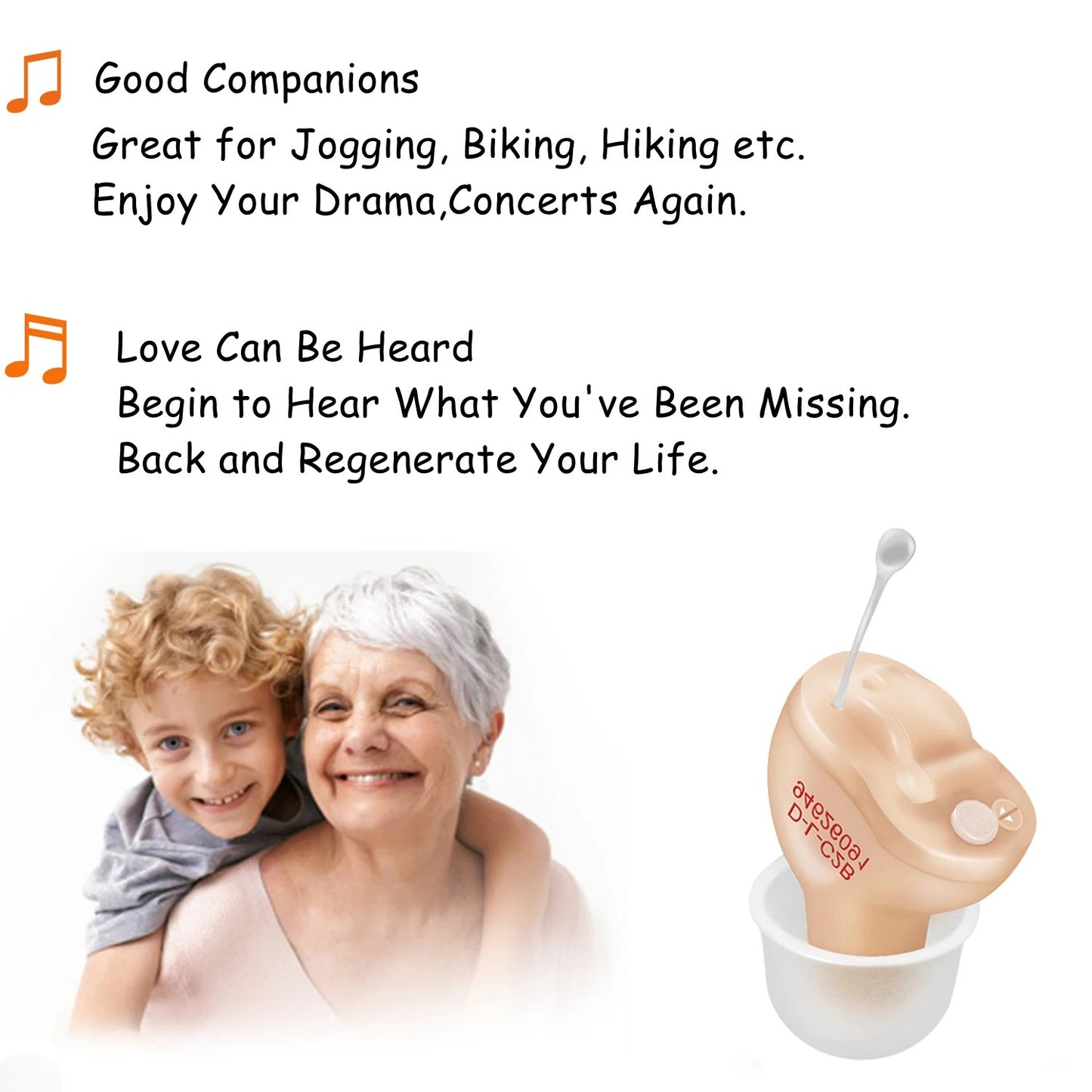 Invisible Cic Hearing Aid With Adjustable Volume Control