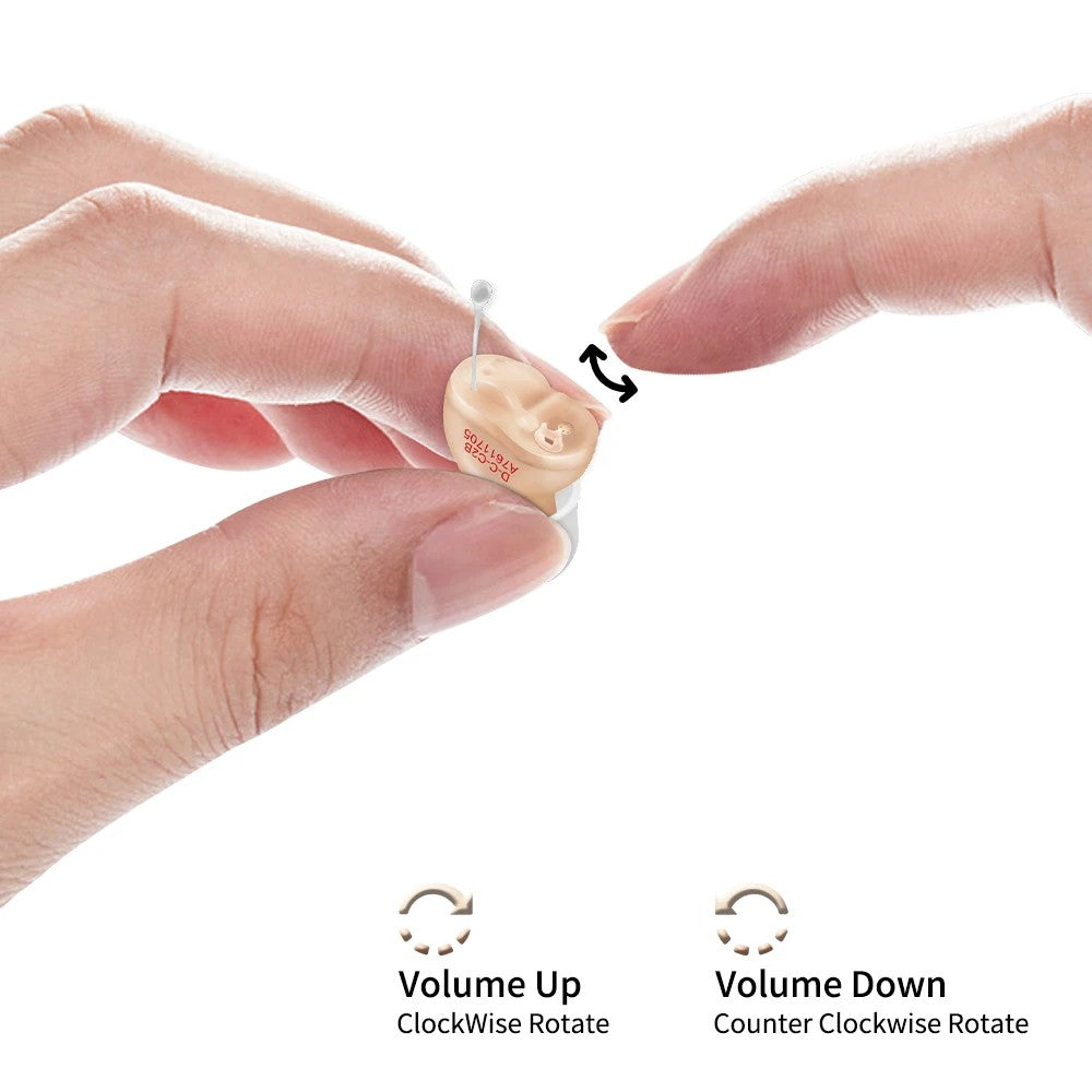Invisible Cic Hearing Aid With Adjustable Volume Control