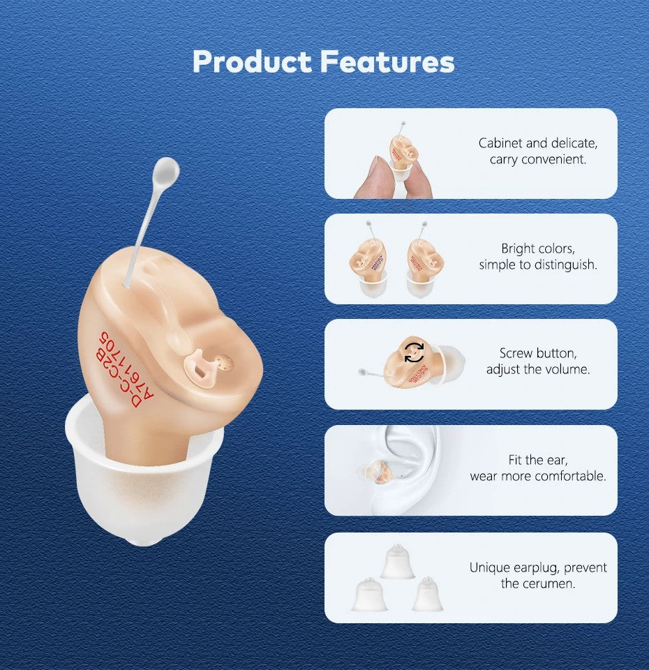 Invisible Cic Hearing Aid With Adjustable Volume Control