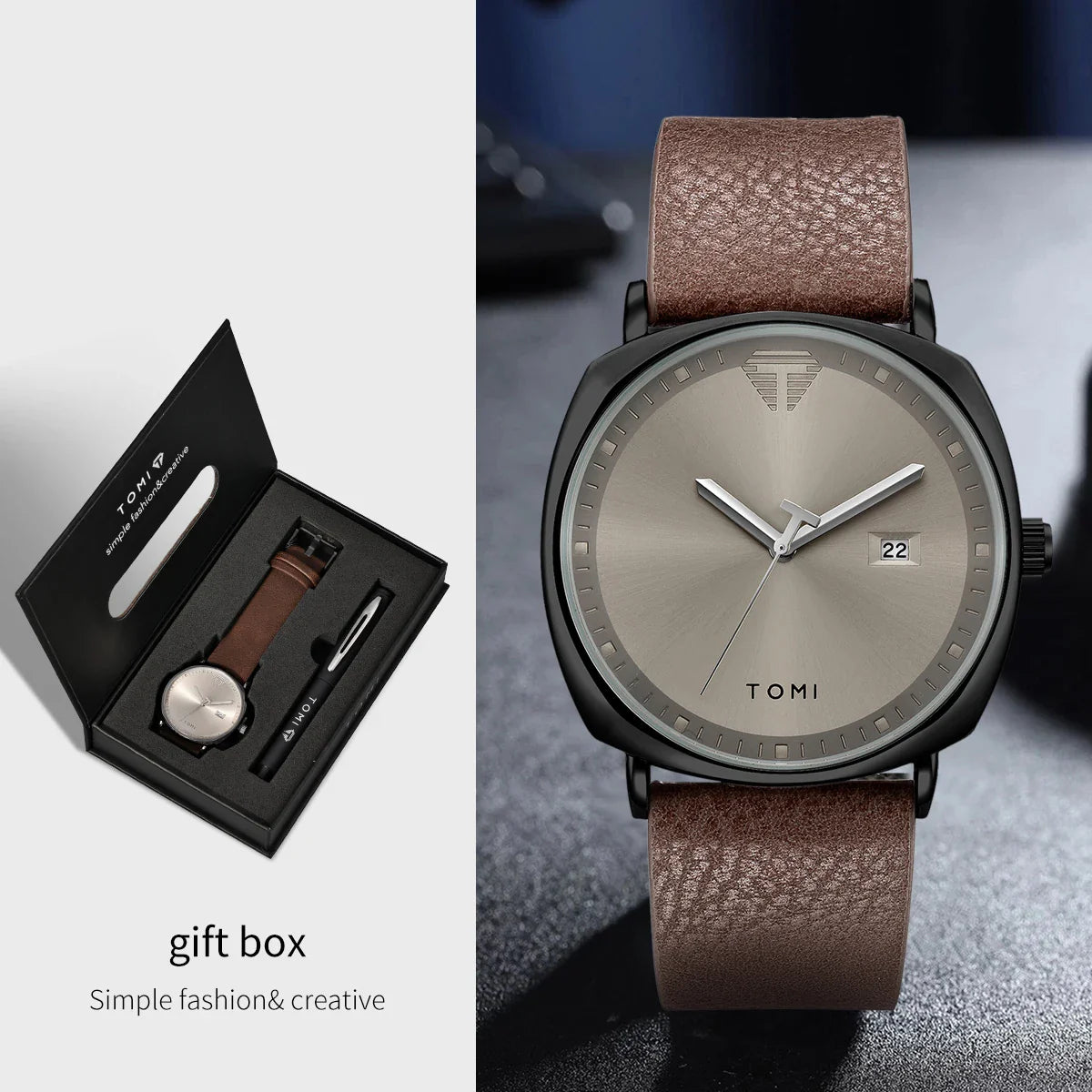 Luxury Men Quartz Watch And Pen Valentines Gifts For Him