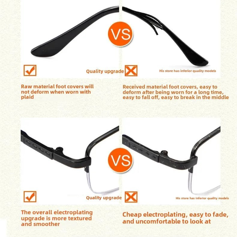 Dual-Use Progressive Multifocal Reading Glasses – Near-Far Vision Glasses for Seniors and Presbyopia
