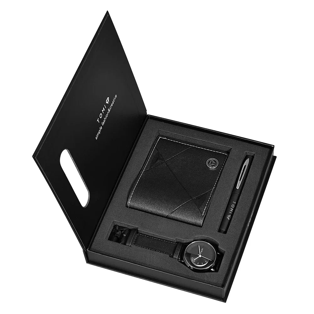 Luxury Men Watch Wallet Pen Gift Box Set Valentines Gifts For Him