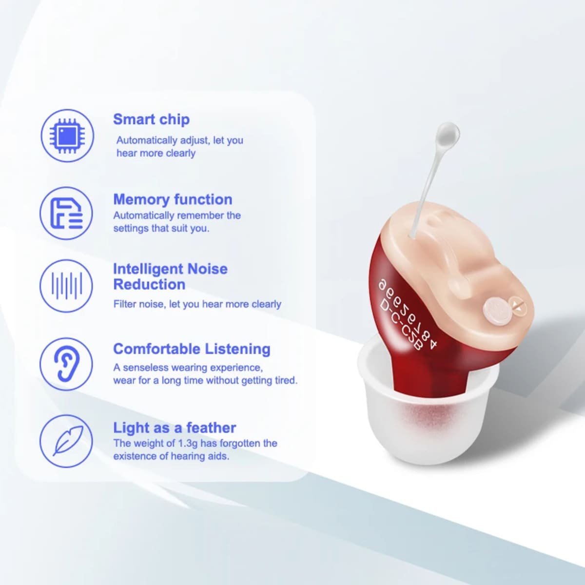 Invisible Micro Wireless Hearing Aids For Elderly