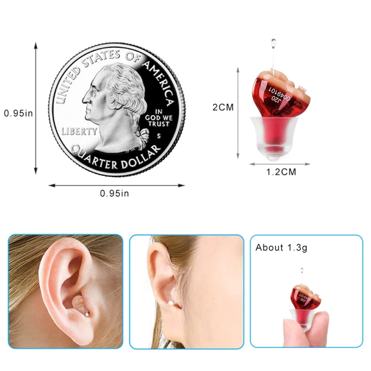 Invisible Micro Wireless Hearing Aids For Elderly