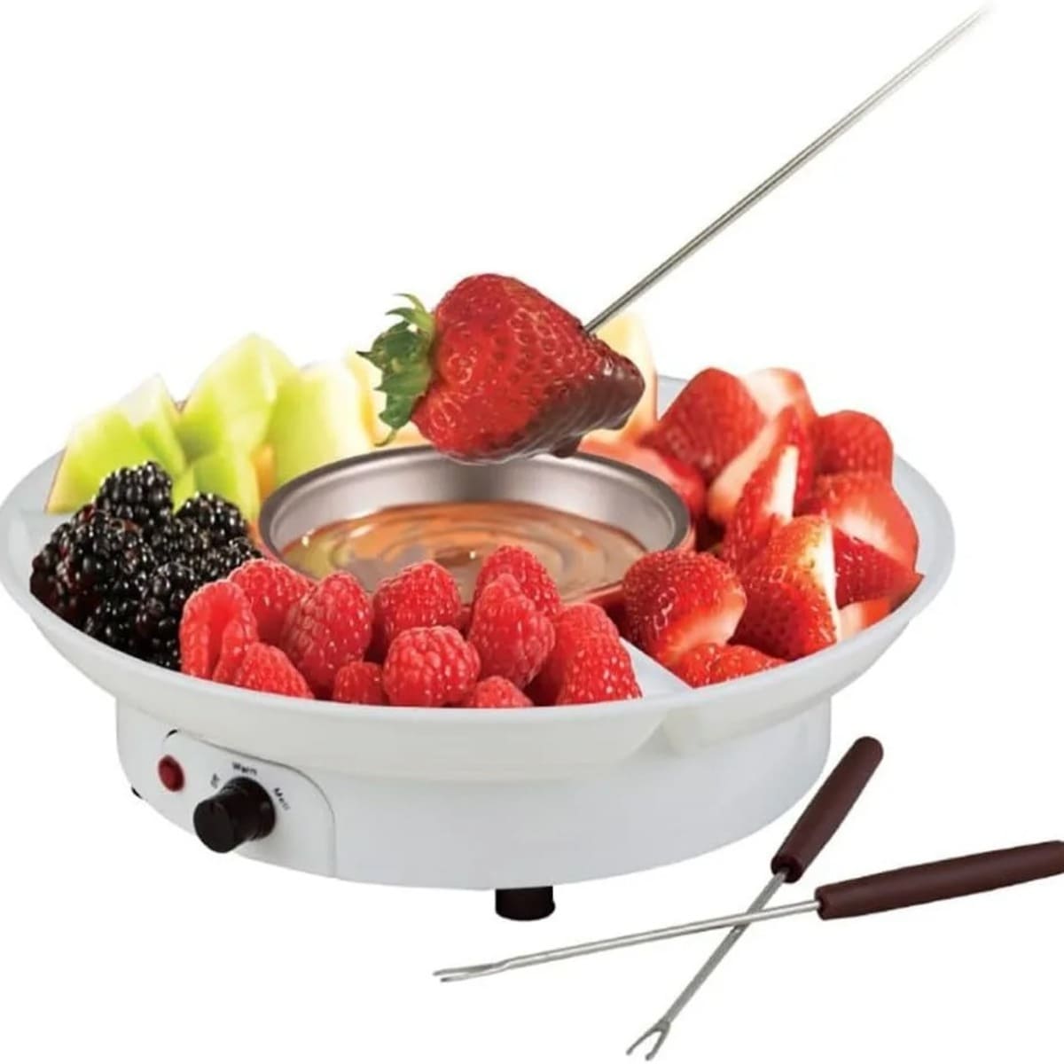 Home Electric Chocolate Fountain Machine with Fondue Pot and Dip Bowl 224821