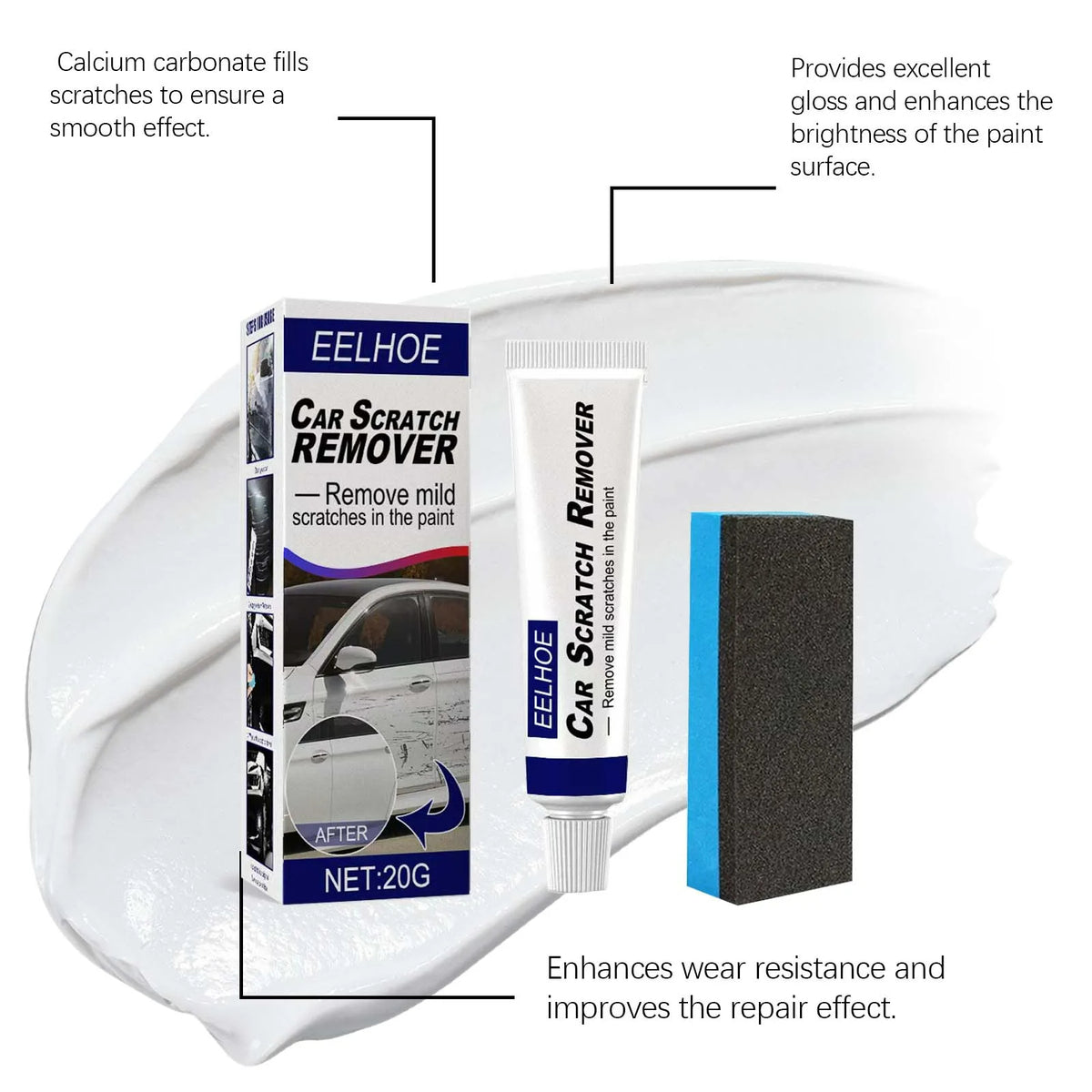 Instant Car Scratch Remover – Quick Paint Repair Paste 20g