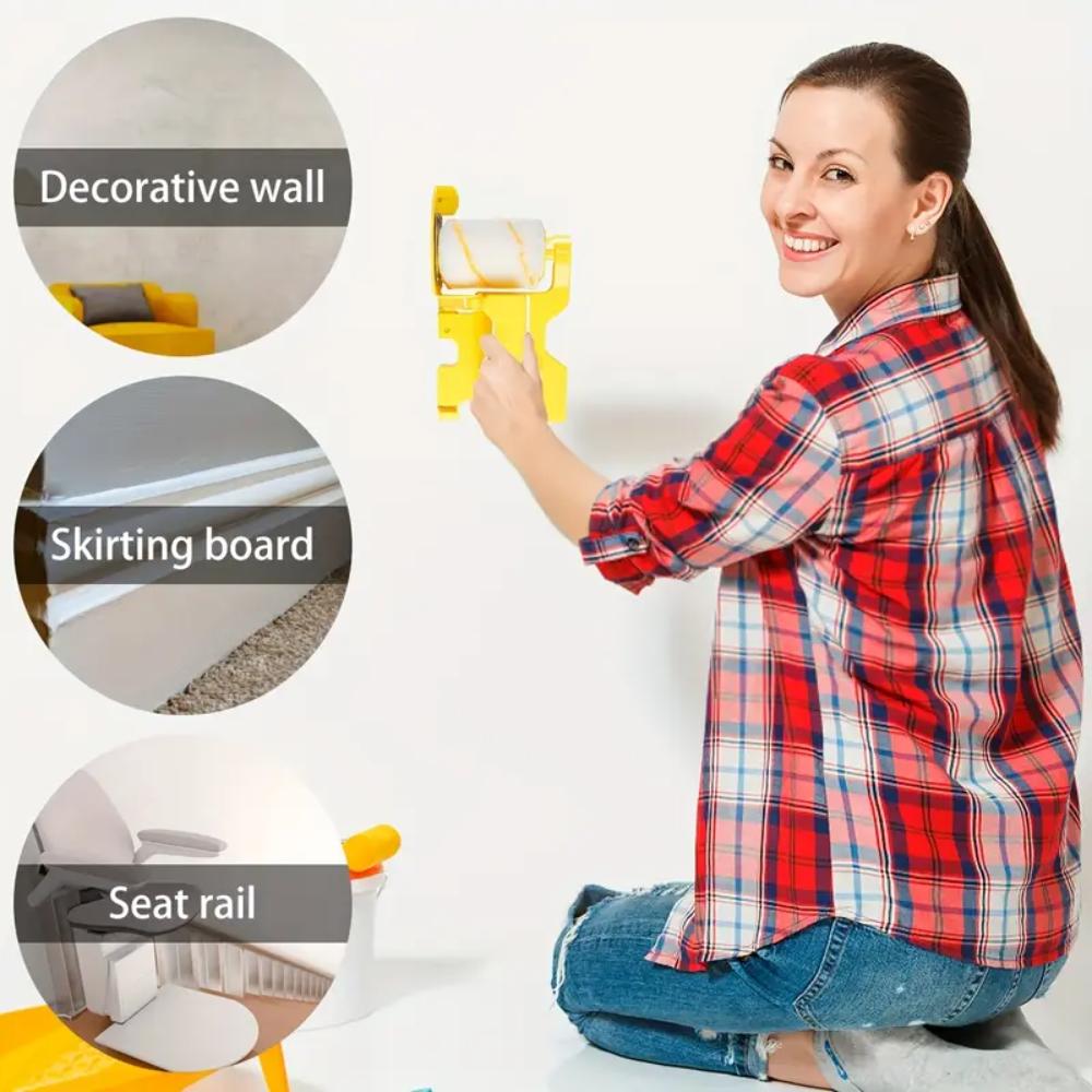 Clean-Cut Paint Edger - Multifunctional Perfect Edge Painting Roller Brush 8142363492552-al
