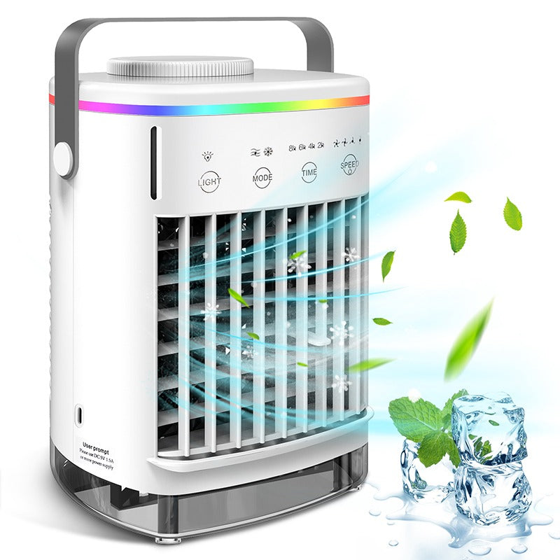 Portable Mini Air Conditioner With Night Light For Desktops