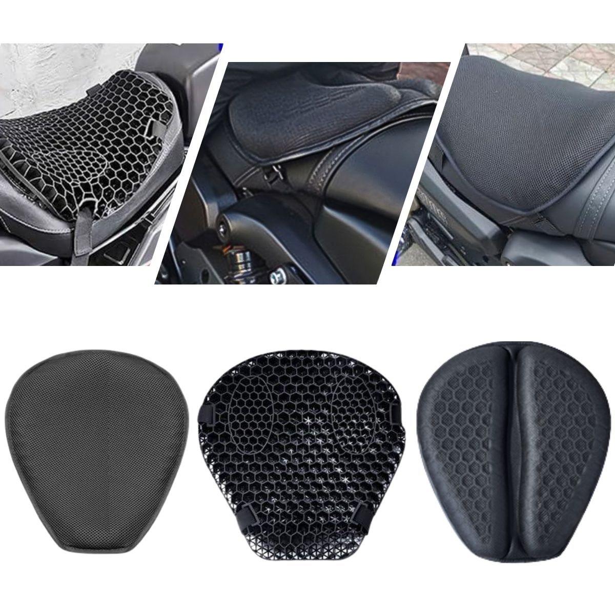 Moto 3D Honeycomb Shock Cushion - Advanced Shock Relief Seat Cushion 8144628580550-1