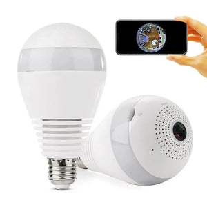 1 Pc Light Bulb Wifi Camera - 360° Fisheye Wireless Panoramic Wifi Camera