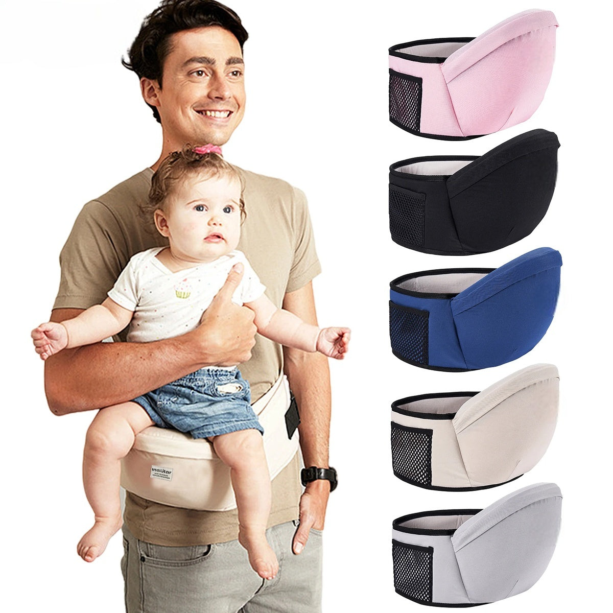 Baby Hip Carrier - Comfortable Hands-Free Support for Parents and Little Ones (0-3 Years) 15113606234457-1