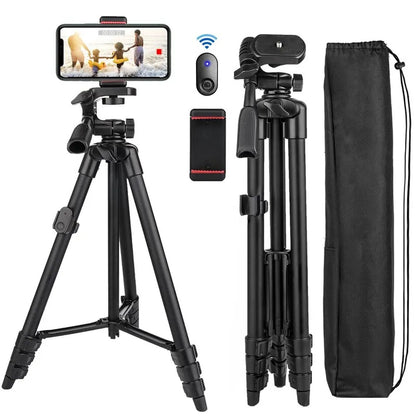 Extendable Phone Tripod with Bluetooth Remote - Versatile Selfie Stick & Stand