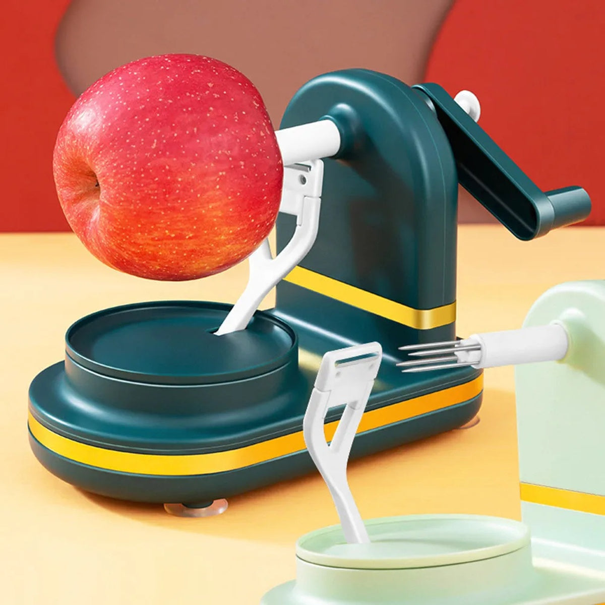 Fast Automatic Fruit Apple Peeler Thin Peel Suction Base