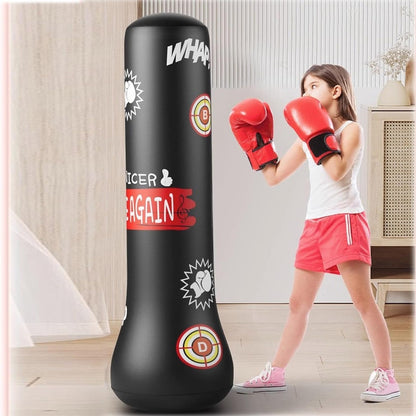 Kids Inflatable Punching Bag With Rebound Scoring Base, Pump 14857201975622-1