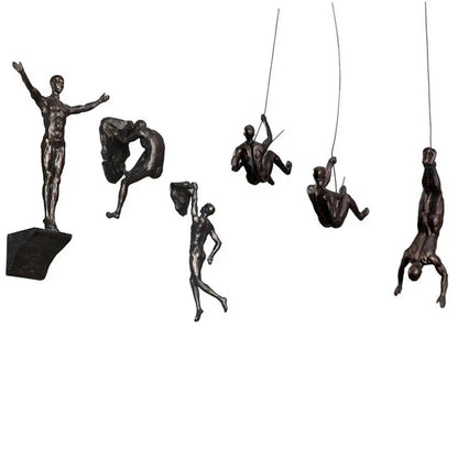 Wall Climbing Resin Sculpture Decorative Figure Home Hanging Decor 8496298688814-1
