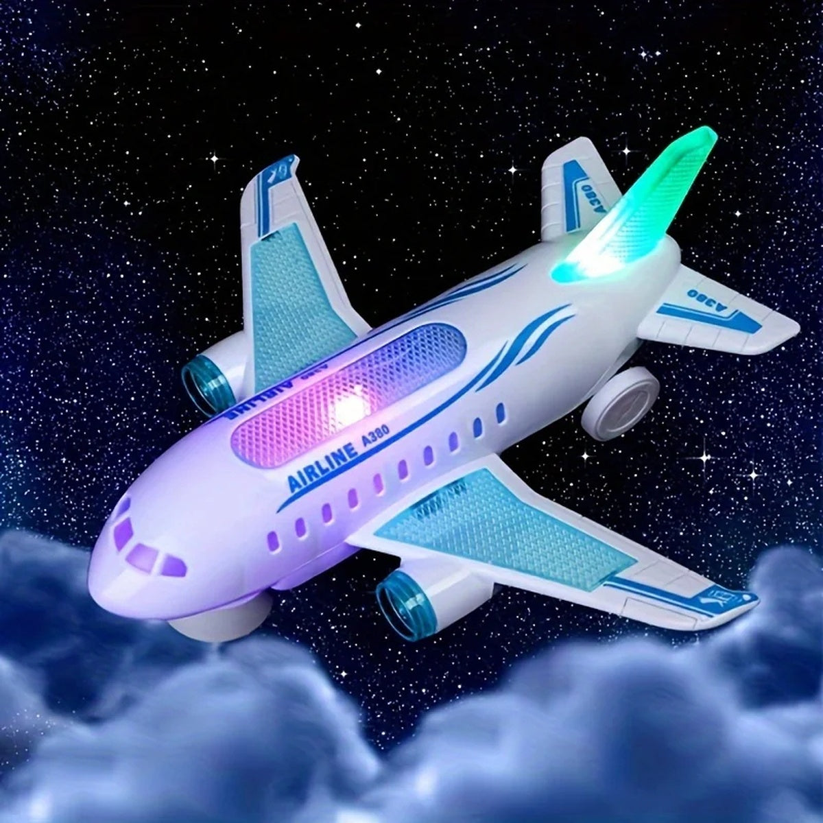 Spinjet – Led Electric Airplane Toy With 360° Rotation & Music