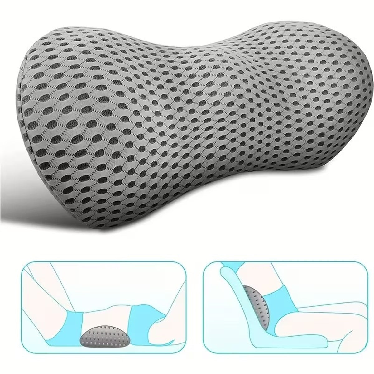 Ergonomic Lumbar Support Cushion for Lower Back Pain Relief - Ideal for Office, Driving, and Home Use 9878962897217-1