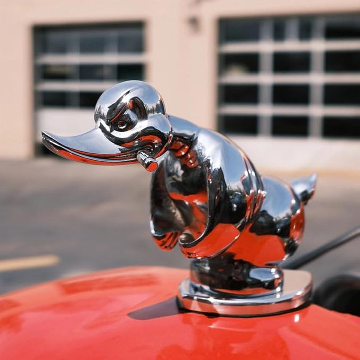 Metal Duck Hood Ornament Universal Mount For Car Motorcycle 8545363460398-1