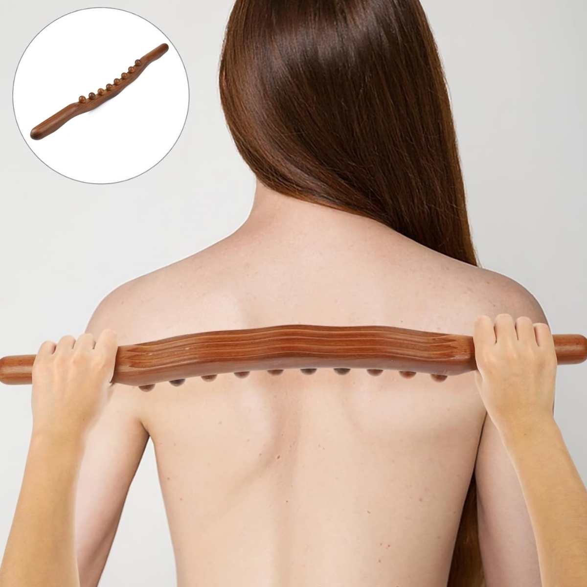 Double Row Wooden Massage Stick with 20 Beads 1005007038377436-al-1