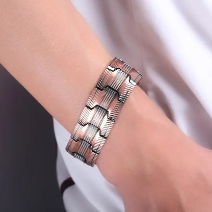 Pure Copper Magnetic Therapy Bracelet For Men'S Health 12044082315582-1