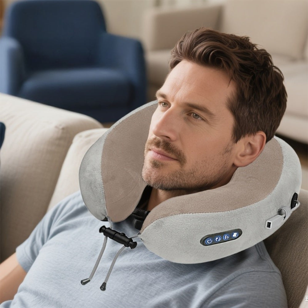 Massaging Neck Pillow - Pillow Portable Heated Massage Ideal for Travel, Relaxation and Office, U Shaped Pillow For Shoulder, Cervical Pain Relief 7983093252294-2
