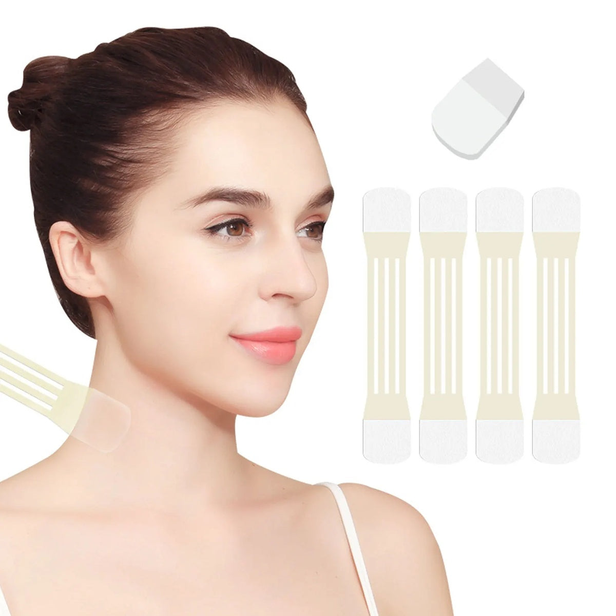 Set 20Pc Neck Lifting Tape - Instant Firming & Sculpting Effect - Invisible & Skin-Safe Adhesive 15170501607750-1