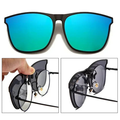 Polarized Clip On Sunglasses Men Photochromic Car Driver Goggles Night Vision Glasses Anti Glare Vintage Square Glasses SH1751817214987861000