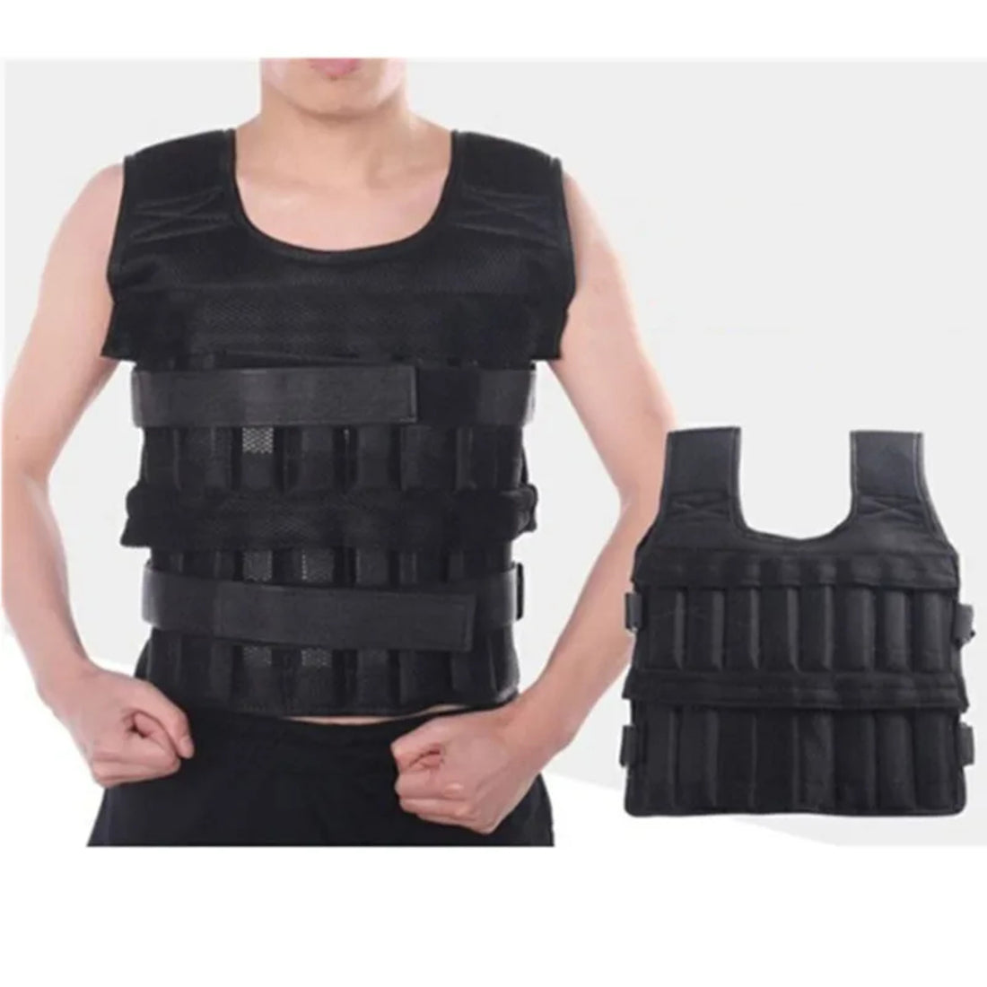 Exercise Weight Vest - 20Kg Adjustable Exercise Loading Weight Vest for Fitness Training 7812353196230-1
