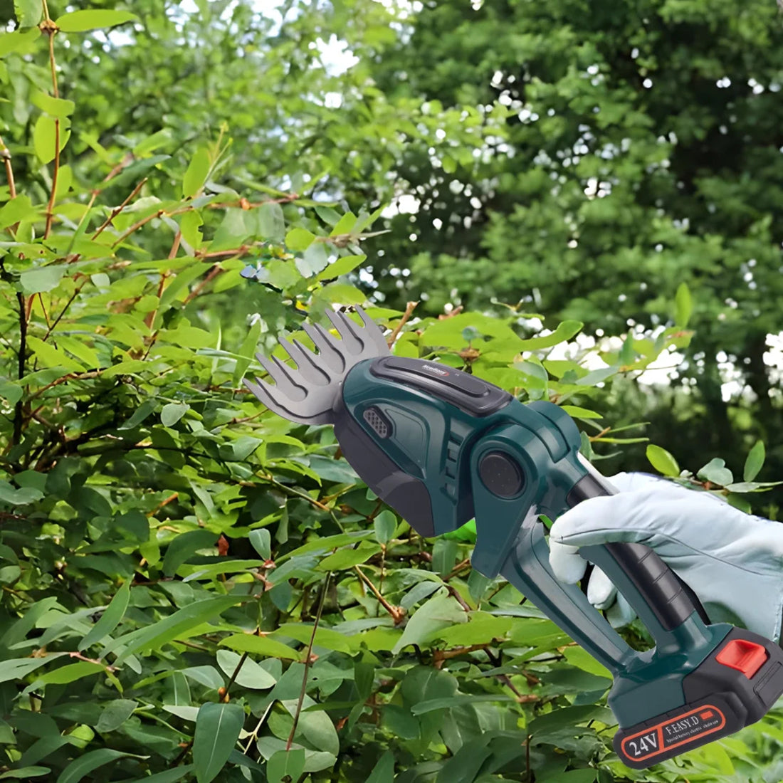 Cordless Hedge & Shrub Trimmer - 2-in-1 Cutting Heads, Lightweight & Ergonomic for Effortless Garden Maintenance 9952492224833-1