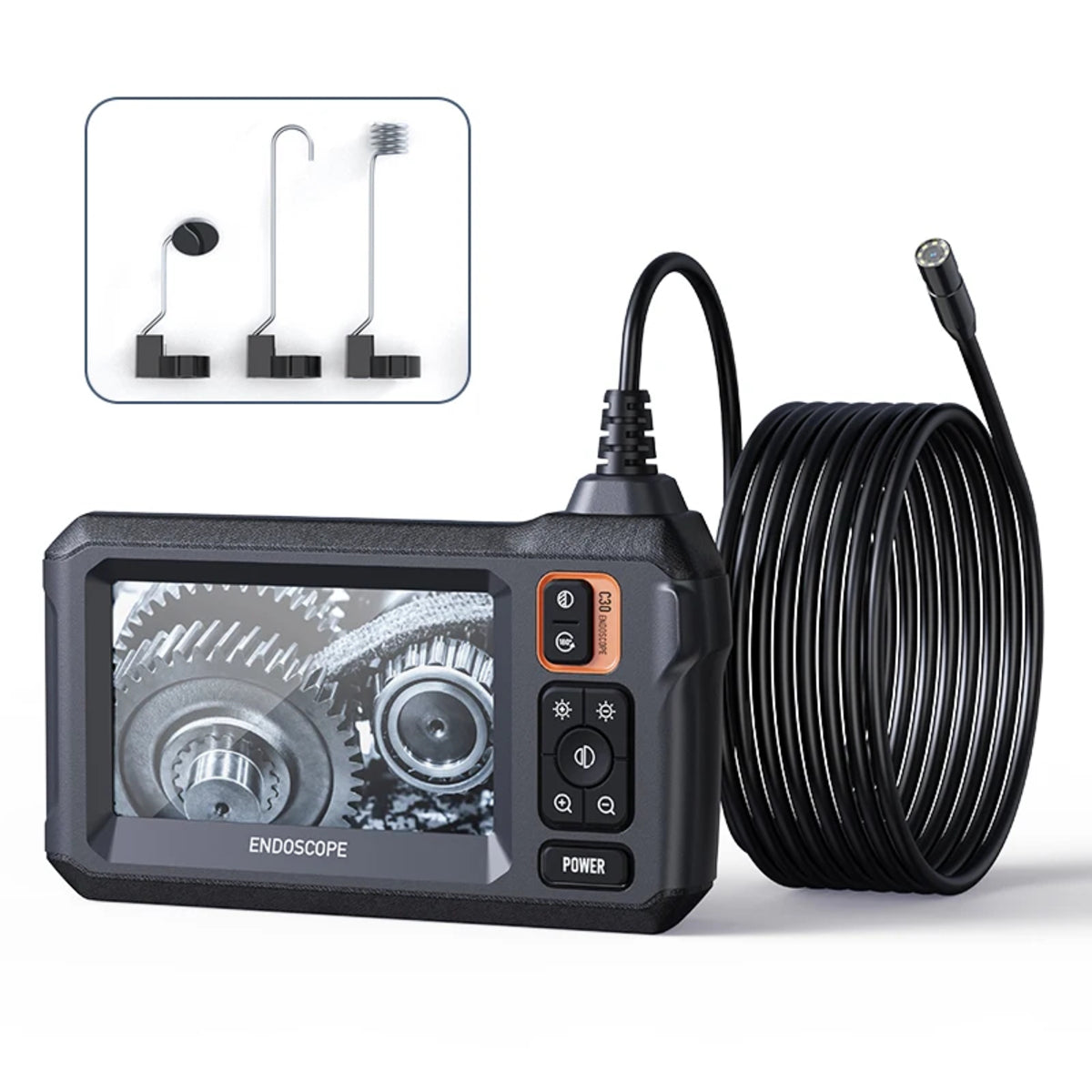 Industrial Endoscope Inspection Camera – 1080P HD with 4.3-Inch Screen Adjustable Lens 9767992426817-1