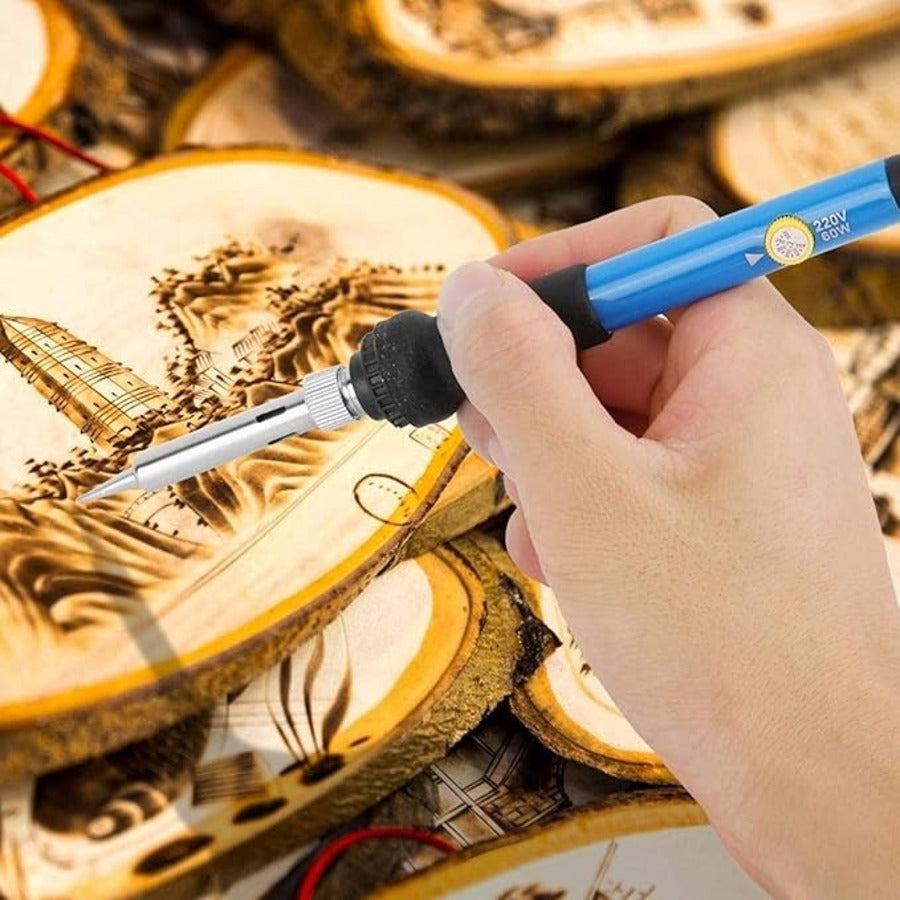 Wood Burning Kit for Creative Wood Art (Blue-220V) 7580745040115-1