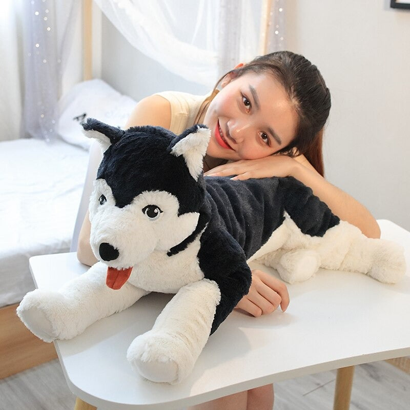 Stuffed Realistic Husky Plush Toy