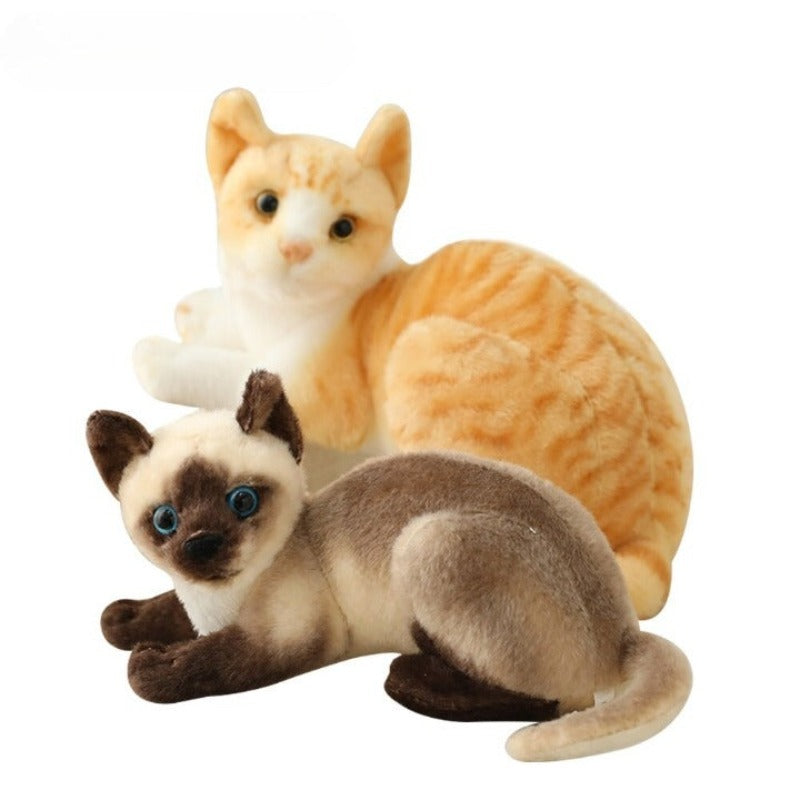 Shorthair & Siamese Cat Plush Toy – Adorable And Lively Companion