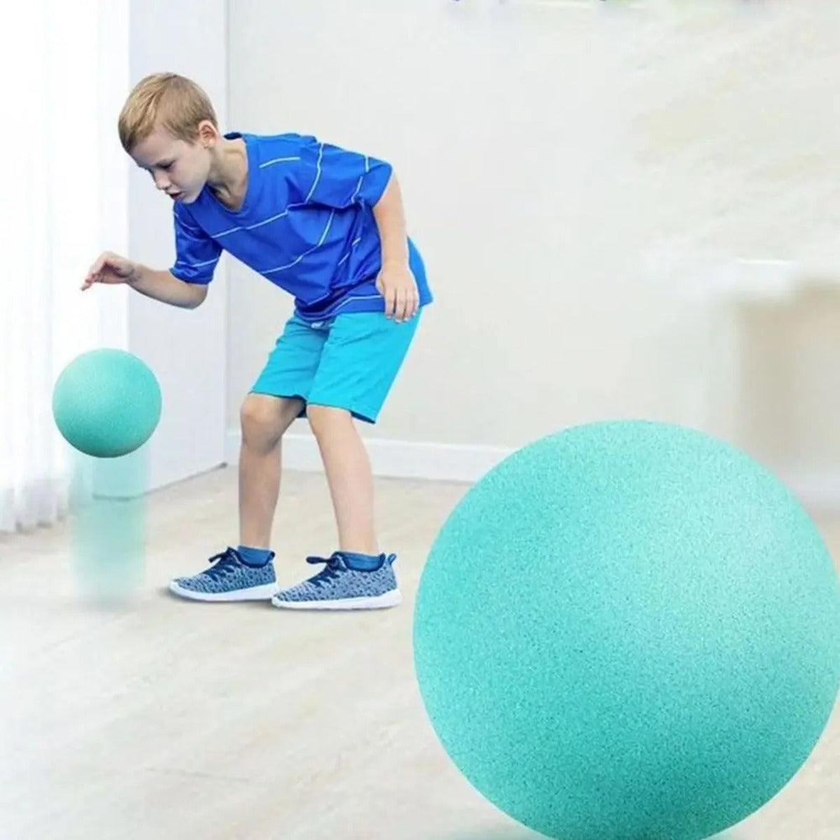 21Cm Silent Indoor Basketball - Soft PU Foam - Lightweight No-Noise Dribbling Ball 15146752966982-1