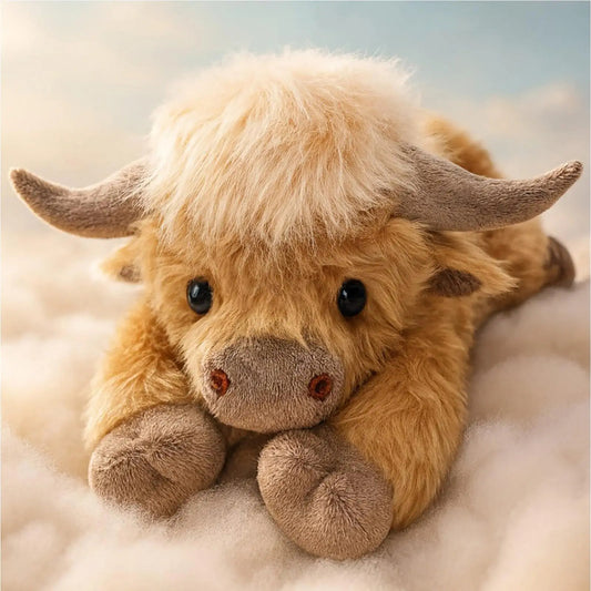 Cute Cartoon Highland Cow Cuddly Toy 2Y+ 15cm x 45cm