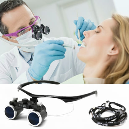 Dental Loupes Magnifier with & LED Headlight for Precision Work 9840492413249-1