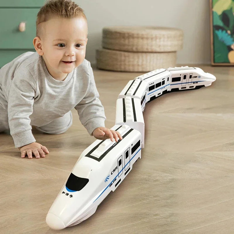 Kids Automatic Direction Changing Self-Driving Train Toy With Lights 5 Trains 10521987023194-1