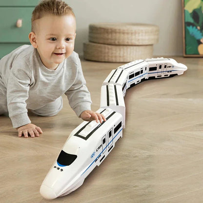 Kids Automatic Direction Changing Self-Driving Train Toy With Lights 5 Trains 10521987023194-1