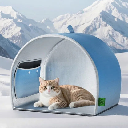 Portable Air-Conditioned Pet House With Ventilation For Cooling Comfort Indoors Or Outdoors (38 x 44 x 38cm) 10016156483885-1
