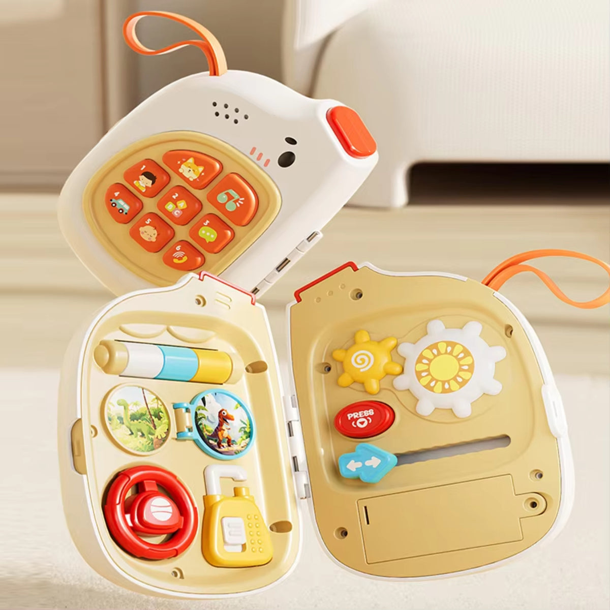 Interactive Soundboard Activity Suitcase for Toddlers Educational Lights and Music Toy (6-12 months)