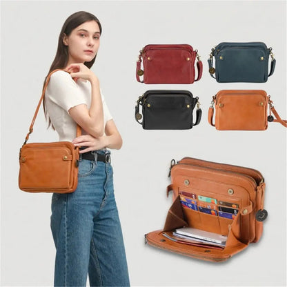 Three-Layer Leather Crossbody Shoulder & Clutch Bag 8490856546606-1