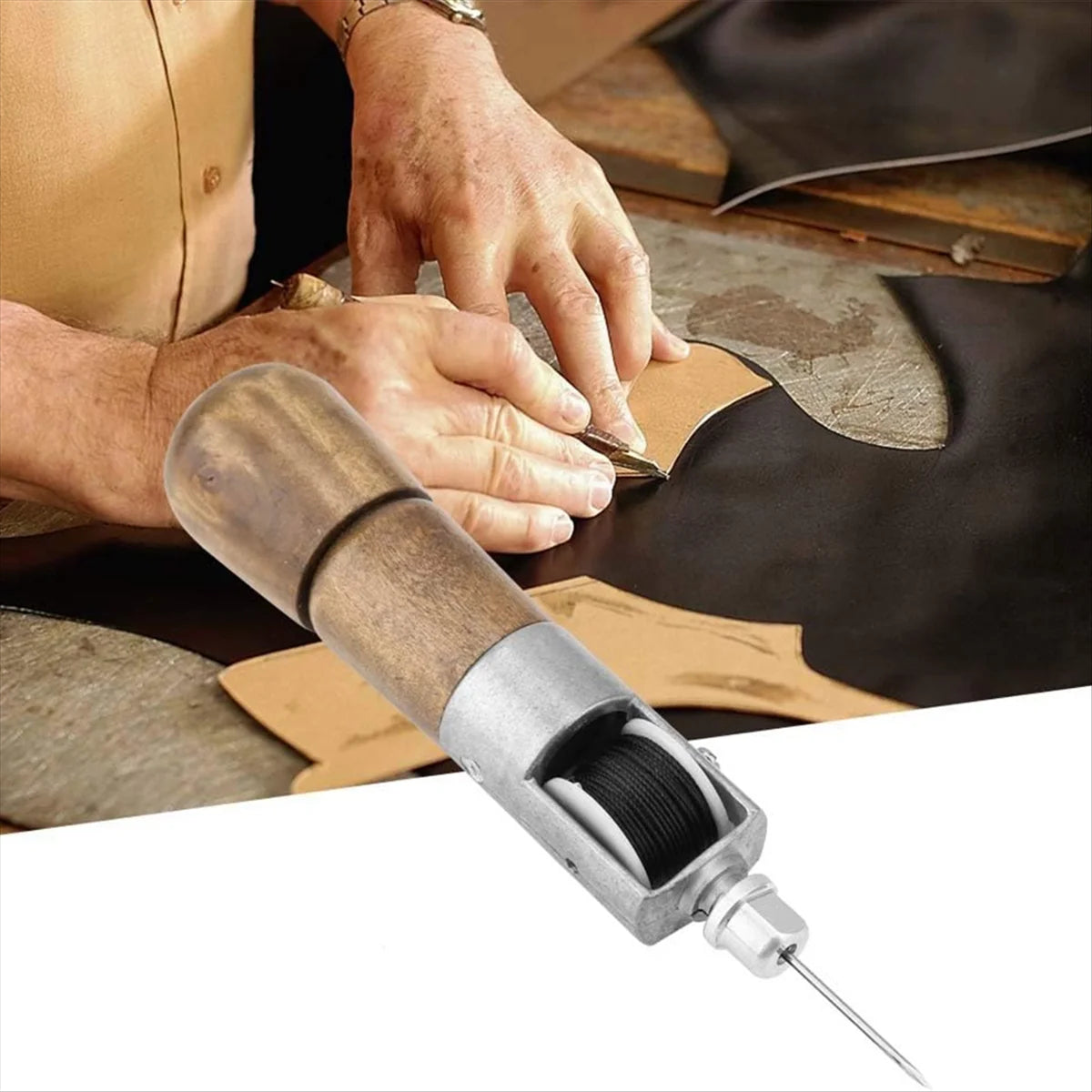 Professional Leather Stitching Tool Set For Craft Repair Handwork Projects 11529519497484-1
